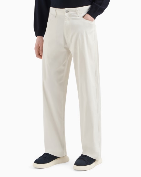 Armani Pantalones Modelo Cinco Bolsillos En Gabardina Orgánica De La ASV Capsule