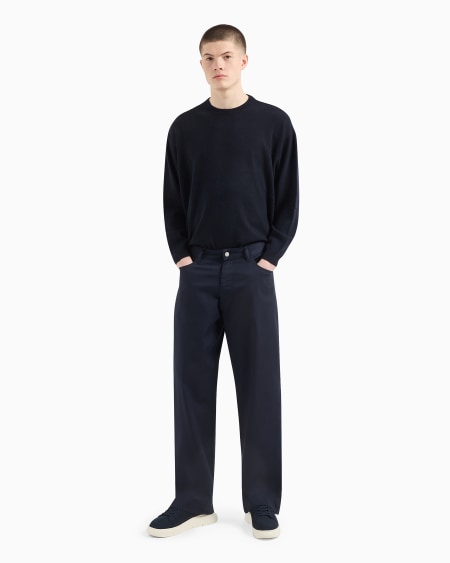 Armani Pantalones Modelo Cinco Bolsillos En Gabardina Orgánica De La ASV Capsule