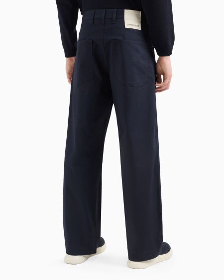 Armani Pantalones Modelo Cinco Bolsillos En Gabardina Orgánica De La ASV Capsule