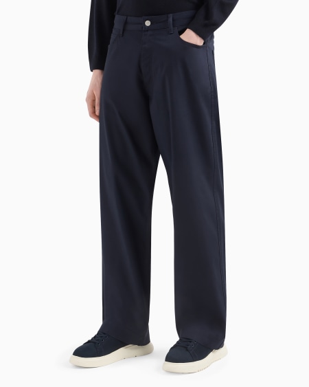 Armani Pantalones Modelo Cinco Bolsillos En Gabardina Orgánica De La ASV Capsule