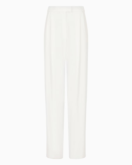 Armani Pantalones palazzo con pinzas de envers satén