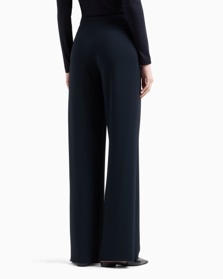 Armani Pantalones Palazzo De Tejido Texturizado Fluido
