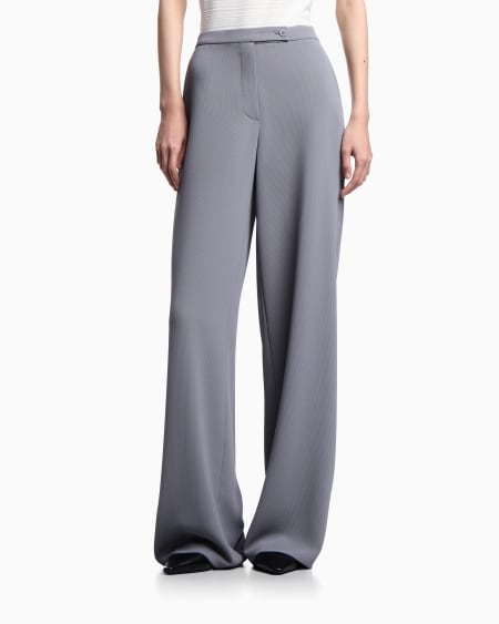 Armani Pantalones Palazzo De Tejido Texturizado Fluido