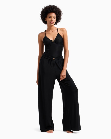 Armani Pantalones Playeros Con Detalle De Anilla Con Logotipo