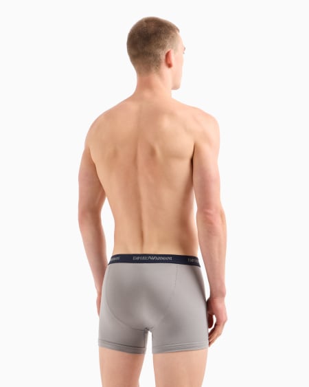 Armani Paquete Con Dos Calzoncillos Bóxer Con Tira Con Logotipo Completo