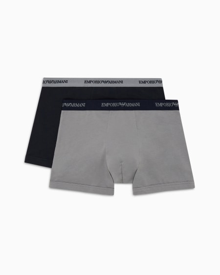 Armani Paquete con dos calzoncillos bóxer con tira con logotipo completo