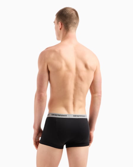 Armani Paquete Con Tres Calzoncillos Bóxer Con Tira Con Logotipo Completo