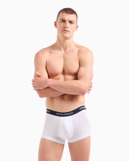 Armani Paquete Con Tres Calzoncillos Bóxer Con Tira Con Logotipo Completo