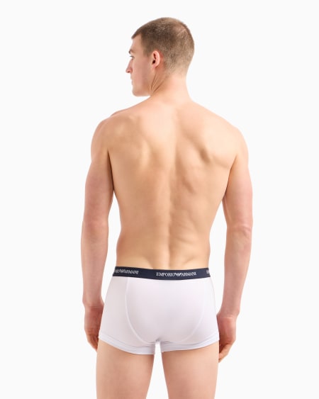 Armani Paquete Con Tres Calzoncillos Bóxer Con Tira Con Logotipo Completo