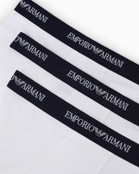 Armani Paquete Con Tres Calzoncillos Bóxer Con Tira Con Logotipo Completo