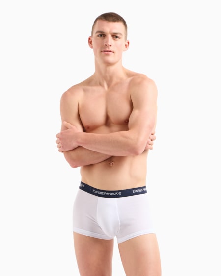 Armani Paquete Con Tres Calzoncillos Bóxer Con Tira Con Logotipo Completo