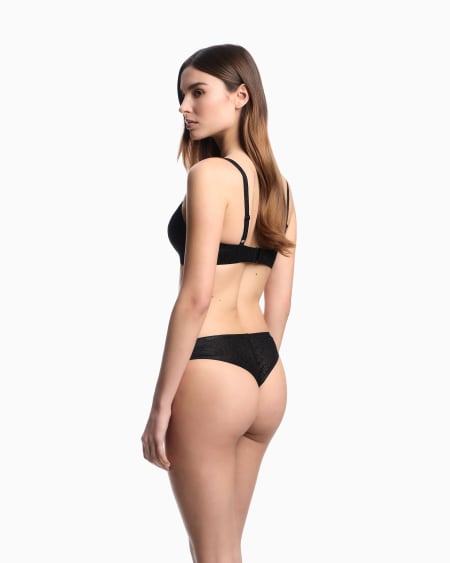 Armani Paquete De Dos Braguitas Brasileñas De Malla Reciclada Con Inscripción Integral Del Logotipo ASV