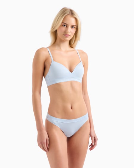 Armani Paquete De Dos Braguitas Brasileñas En Microfibra Reciclada Iconic Con Banda Con Logotipo ASV