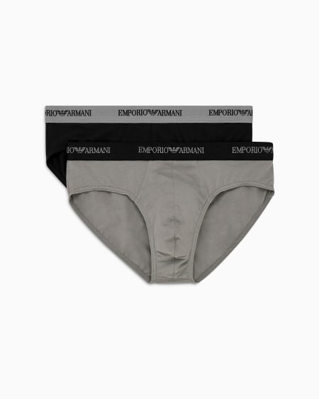 Armani Paquete de dos braguitas con banda con logotipo Essential Core