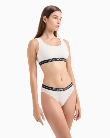 Armani Paquete De Dos Braguitas De Algodón Orgánico Con Banda Con Logotipo ASV