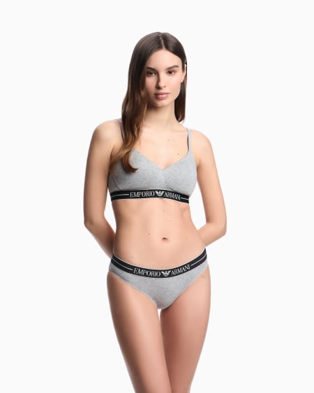 Armani Paquete De Dos Braguitas De Algodón Orgánico Con Banda Con Logotipo ASV