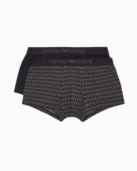 Armani Paquete de dos calzoncillos bóxer con mezcla de estampados