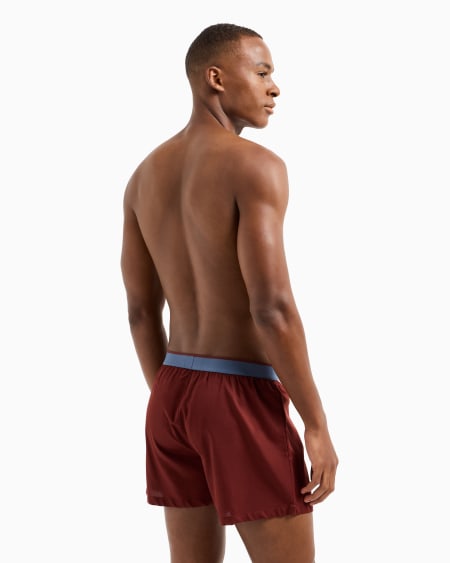 Armani Paquete De Dos Calzoncillos Bóxer De Algodón Con Etiqueta Con Logotipo