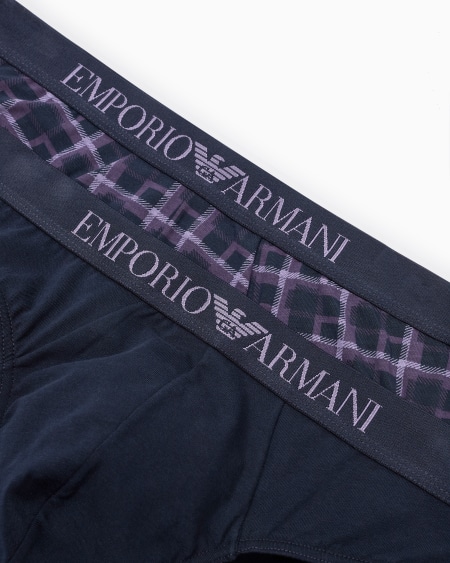 Armani Paquete De Dos Calzoncillos Slip Con Mezcla De Estampados