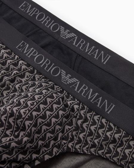 Armani Paquete De Dos Calzoncillos Slip Con Mezcla De Estampados