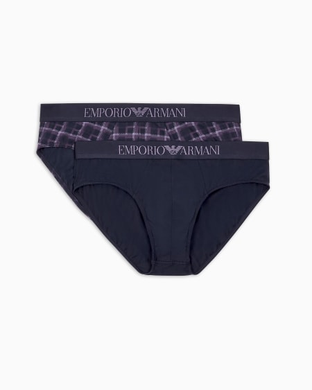 Armani Paquete De Dos Calzoncillos Slip Con Mezcla De Estampados