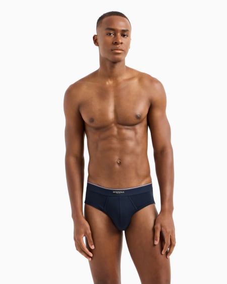 Armani Paquete De Dos Calzoncillos Slip De Algodón Orgánico Con Etiqueta De Logotipo ASV