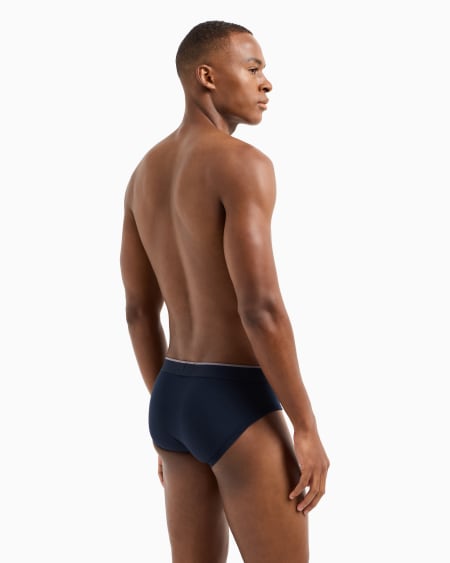 Armani Paquete De Dos Calzoncillos Slip De Algodón Orgánico Con Etiqueta De Logotipo ASV