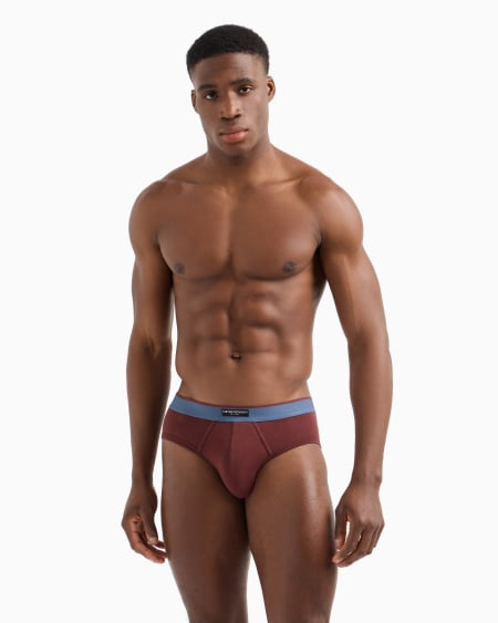 Armani Paquete De Dos Calzoncillos Slip De Algodón Orgánico Con Etiqueta De Logotipo ASV