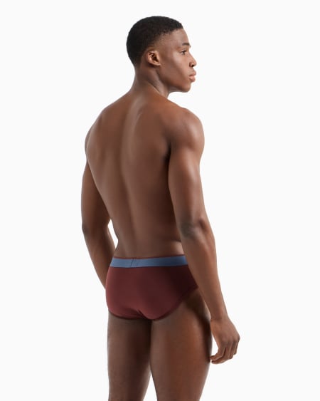 Armani Paquete De Dos Calzoncillos Slip De Algodón Orgánico Con Etiqueta De Logotipo ASV