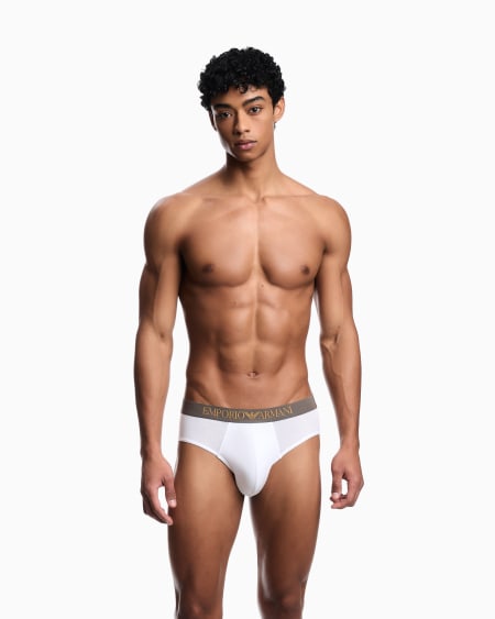 Armani Paquete De Dos Calzoncillos Slip De Viscosa Ecológica De Tacto Suave ASV