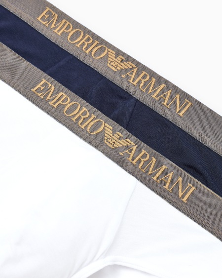 Armani Paquete De Dos Calzoncillos Slip De Viscosa Ecológica De Tacto Suave ASV