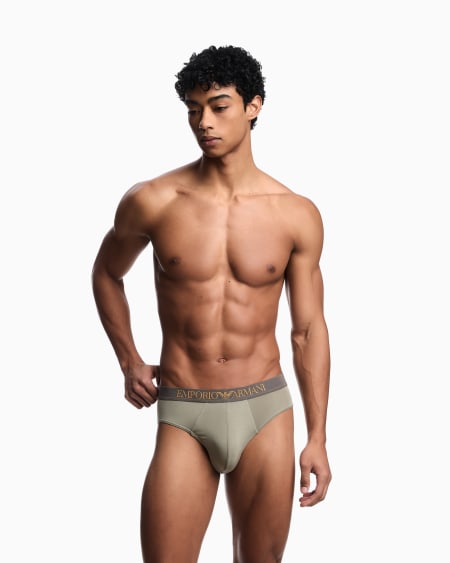 Armani Paquete De Dos Calzoncillos Slip De Viscosa Ecológica De Tacto Suave ASV