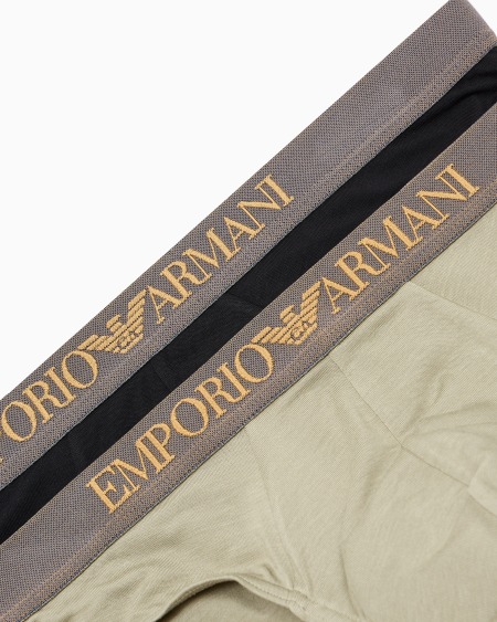 Armani Paquete De Dos Calzoncillos Slip De Viscosa Ecológica De Tacto Suave ASV