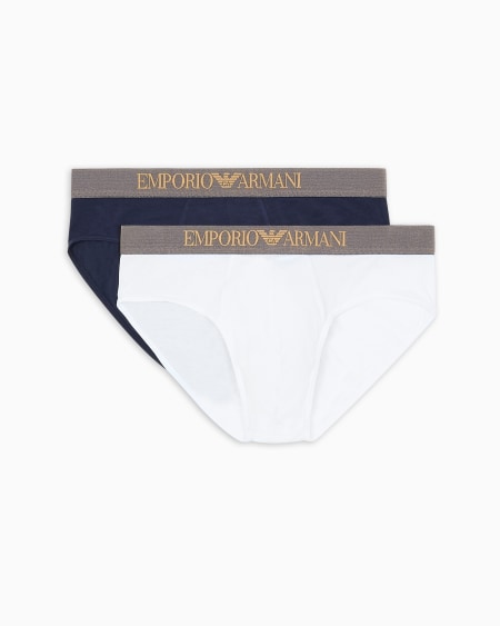 Armani Paquete de dos calzoncillos slip de viscosa ecológica de tacto suave ASV