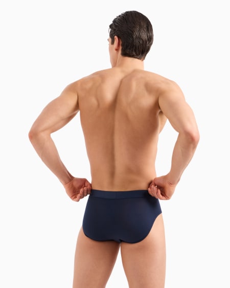 Armani Paquete De Dos Calzoncillos Slip En Viscosa Ecológica De Tacto Suave ASV
