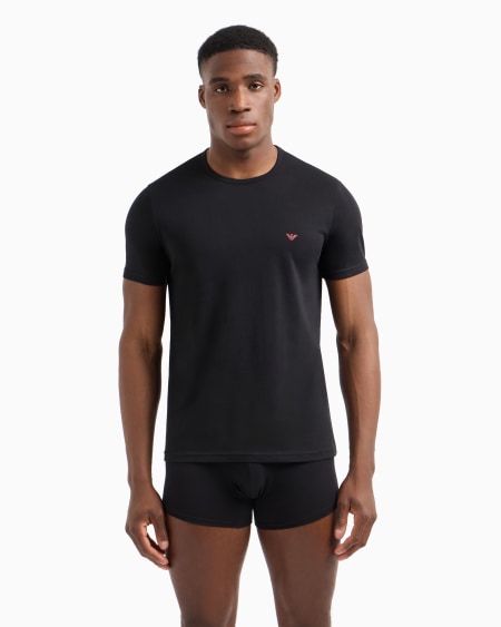 Armani Paquete De Dos Camisetas De Estar Por Casa De Algodón Puro