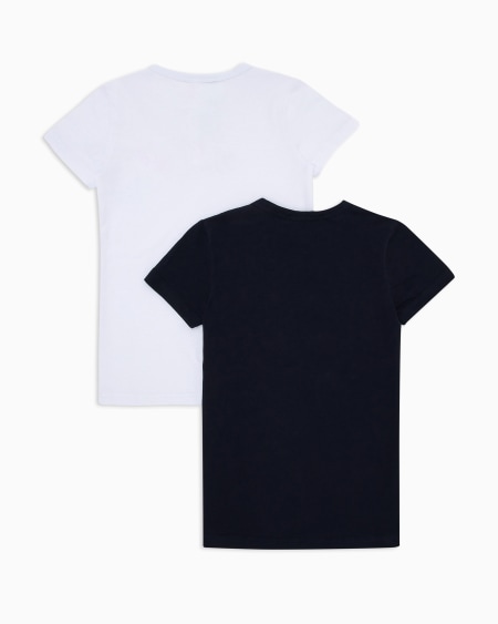 Armani Paquete De Dos Camisetas De Punto Con Microáguila Bordada