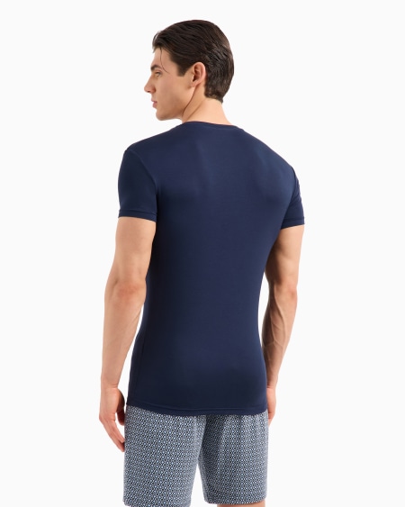 Armani Paquete De Dos Camisetas Slim Fit De Estar Por Casa En Viscosa Ecológica De Tacto Suave ASV
