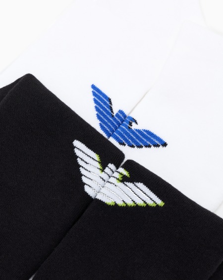 Armani Paquete De Dos Pares De Calcetines Cortos De Rizo Con Logotipo De águila