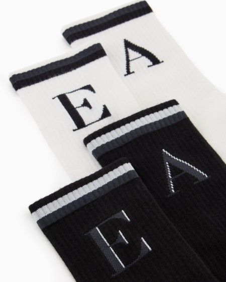 Armani Paquete De Dos Pares De Calcetines De Rizo Con Logotipo EA