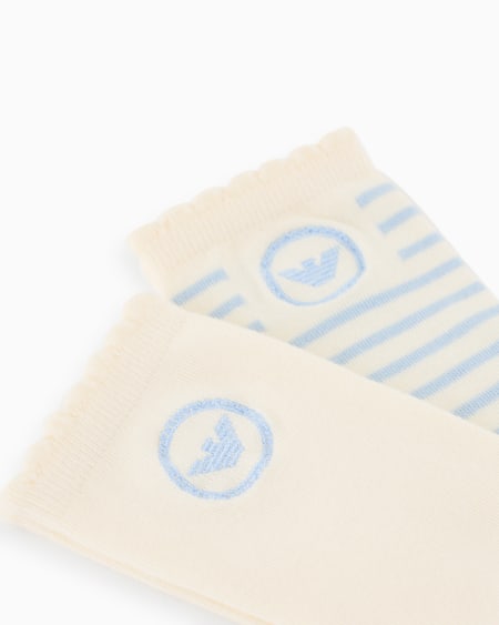 Armani Paquete De Dos Pares De Calcetines En Rizo Con Logotipo De Tejido Jacquard