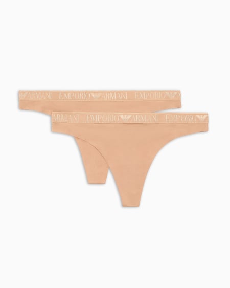 Armani Paquete de dos tangas de microfibra reciclada Iconic ASV