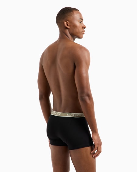 Armani Paquete De Tres Calzoncillos Bóxer Con Banda Con Logotipo Core