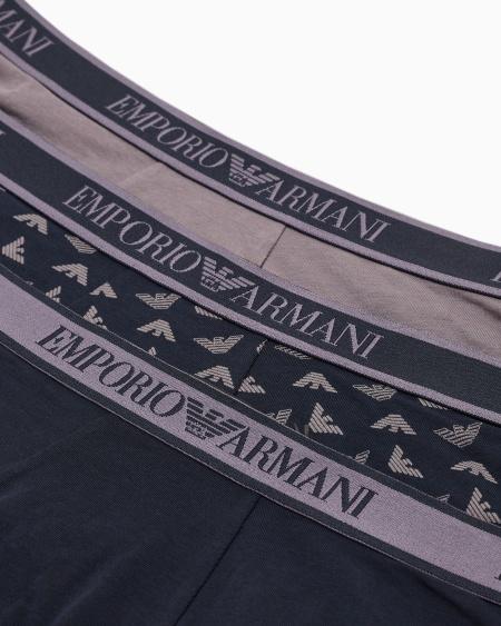 Armani Paquete De Tres Calzoncillos Bóxer Con Banda Con Logotipo Core