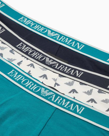 Armani Paquete De Tres Calzoncillos Bóxer Con Banda Con Logotipo Core