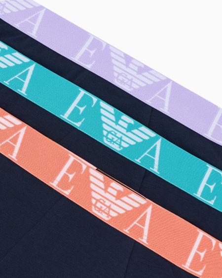 Armani Paquete De Tres Calzoncillos Bóxer Con Logotipo Llamativo De Monograma