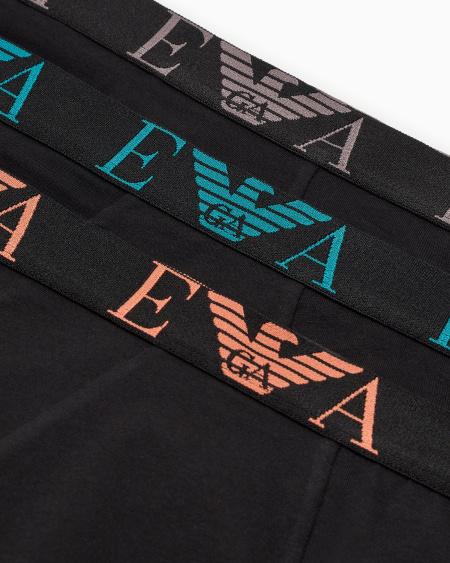 Armani Paquete De Tres Calzoncillos Bóxer Con Logotipo Llamativo De Monograma