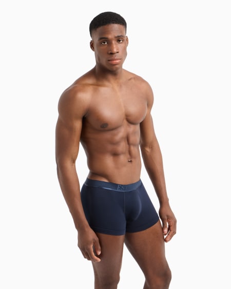 Armani Paquete De Tres Calzoncillos Bóxer De Algodón Orgánico Con Banda Con Logotipo Brillante ASV