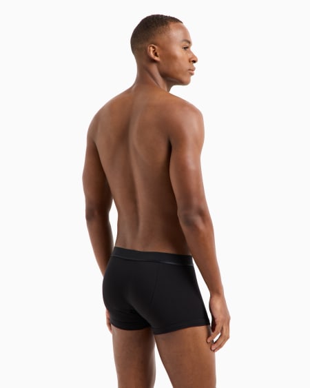 Armani Paquete De Tres Calzoncillos Bóxer De Algodón Orgánico Con Banda Con Logotipo Brillante ASV