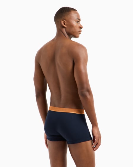 Armani Paquete De Tres Calzoncillos Bóxer De Algodón Orgánico Con Banda Con Logotipo Brillante ASV